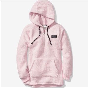 Vs pink Sherpa hoodie